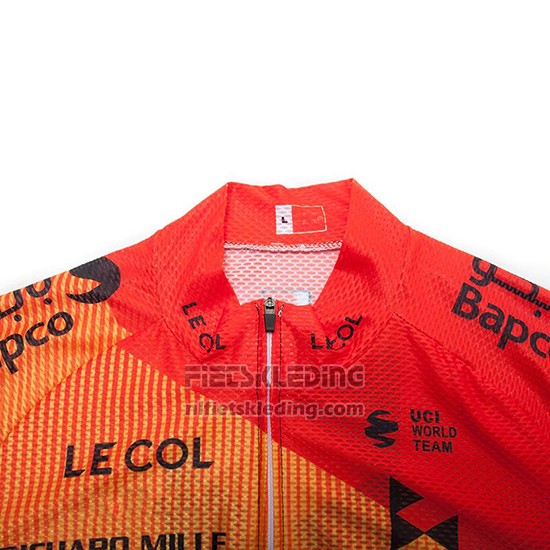 2020 Fietskleding Bahrain Mclaren Rood Oranje Zwart Korte Mouwen en Koersbroek